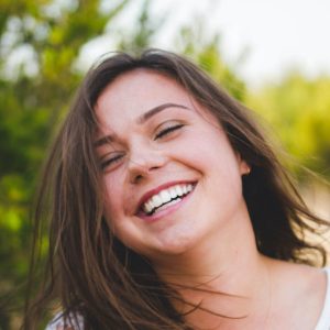 Image of Girl Smiling While Outside